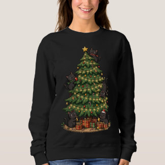 Sudadera Árbol de Navidad Diseño Navideño de Gatos