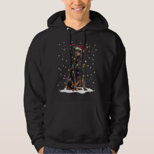 Sudadera Árbol de Navidad Doberman Luz Pajama Doberman Perr