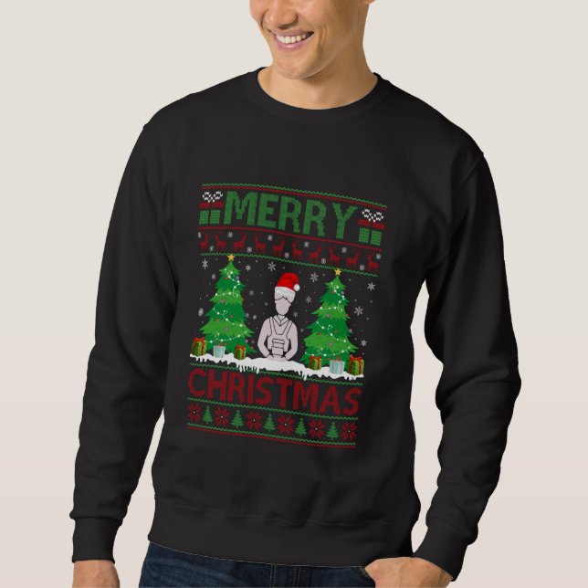 Sudadera Árbol de Navidad feo más dulce iluminando a Barist (Anverso)