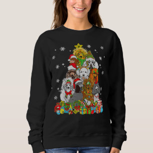 Sudadera Árbol de Navidad Ilumina perro caniche Xmas Pajama