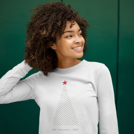 Sudadera Árbol de Navidad mínimo | Red Star Clean Simple