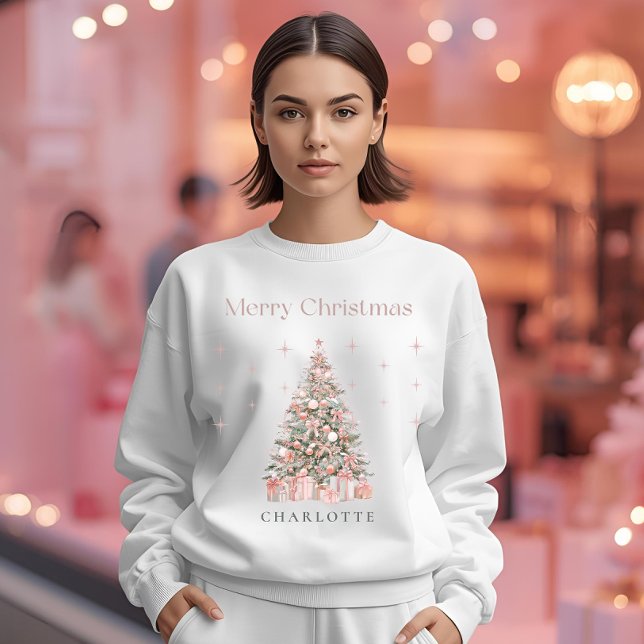 Sudadera Árbol de Navidad Modern Blush – Fiesta Personaliza (Subido por el creador)