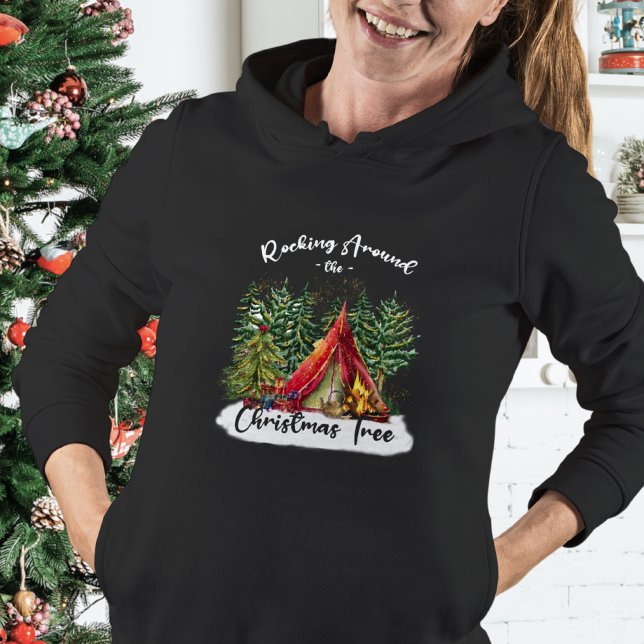 Sudadera Árbol de Navidad Moderno Verde Verde Rojo (Subido por el creador)