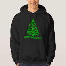 Árbol de Navidad negro y verde con controladores
