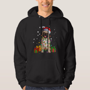 Sudadera Árbol de Navidad Pug enciende a Papá Noel