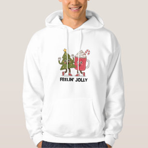 Sudadera Árbol de Navidad Sentirse Alegre Amante del Café I