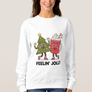 Sudadera Árbol de Navidad sintiéndose alegre Amante del caf