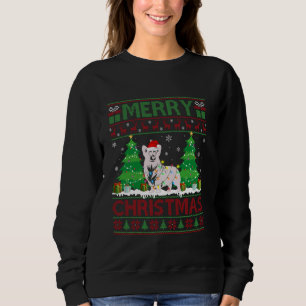 Sudadera Árbol de Navidad Suave Feo Iluminando Perro Corgi