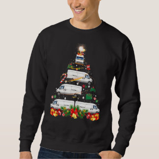 Sudadera Árbol de Navidad Van Xmas Luz de árbol de chófer d