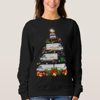 Sudadera Árbol de Navidad Van Xmas Luz de árbol de chófer d