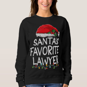 Sudadera Árbol de Navidades abogados favoritos de Santa Cla