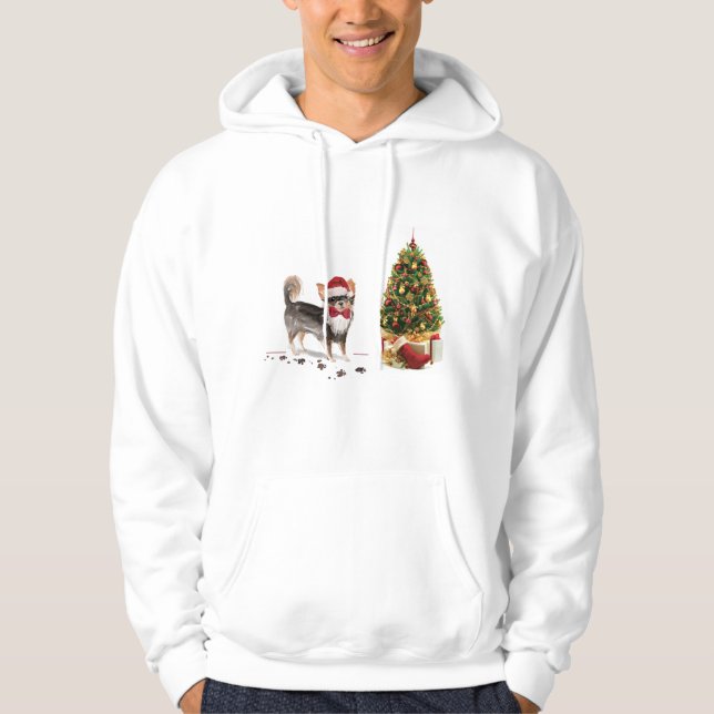 Sudadera Árbol de perros divertido de Navidades graciosos d (Anverso)
