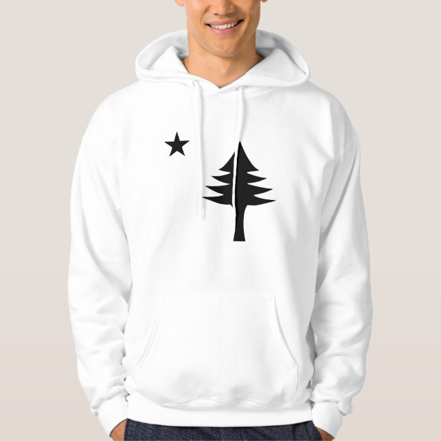 Sudadera Árbol de pino y bandera de la estrella 1901 del es (Anverso)