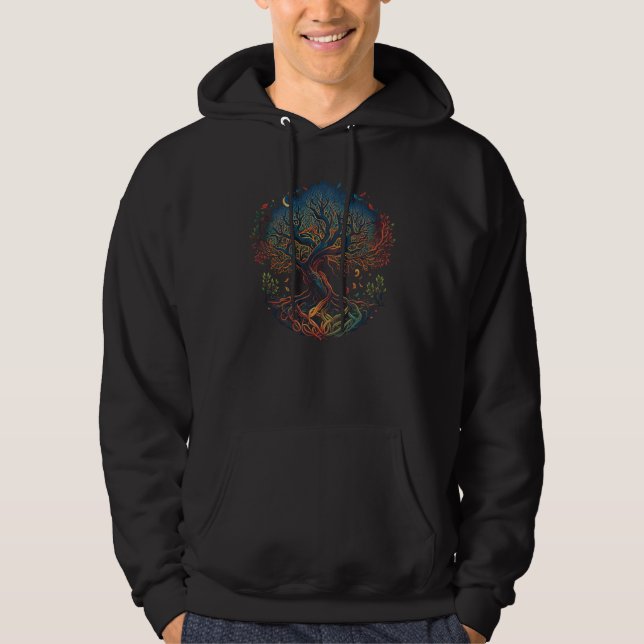Sudadera Árbol de vida Yggdrasil Viking Midgard Thor Walhal (Anverso)