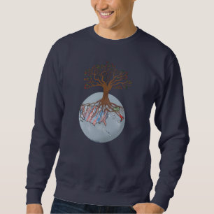Sudadera Árbol familiar con raíces italianas americanas