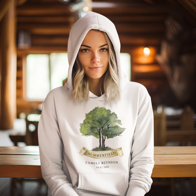 Sudadera Árbol genealógico de reunión familiar primos perso (Genealogy Tree Family Reunion Womens White Hoddie)