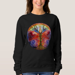 Sudadera Árbol Mandala Colorido Pájaros Mariposas Mujeres