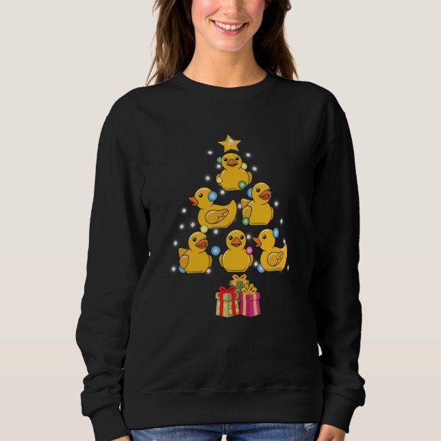 Sudadera Árbol navideño de duelo de caucho (Anverso)