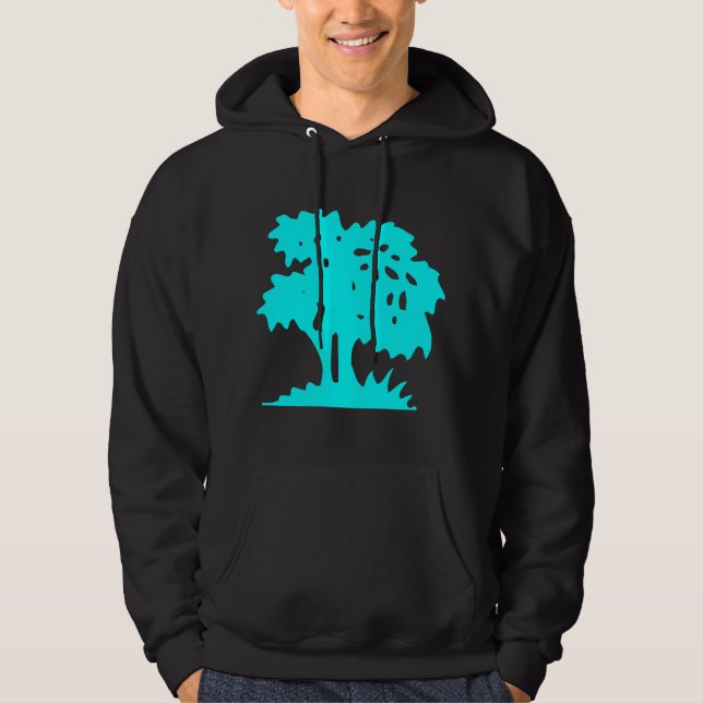 Sudadera Árbol personalizado - cian (Anverso)