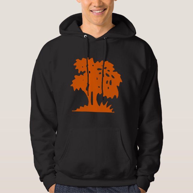Sudadera Árbol personalizado - Naranja (Anverso)