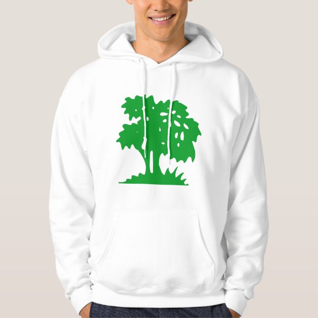 Sudadera Árbol personalizado - Verde de hierba (Anverso)