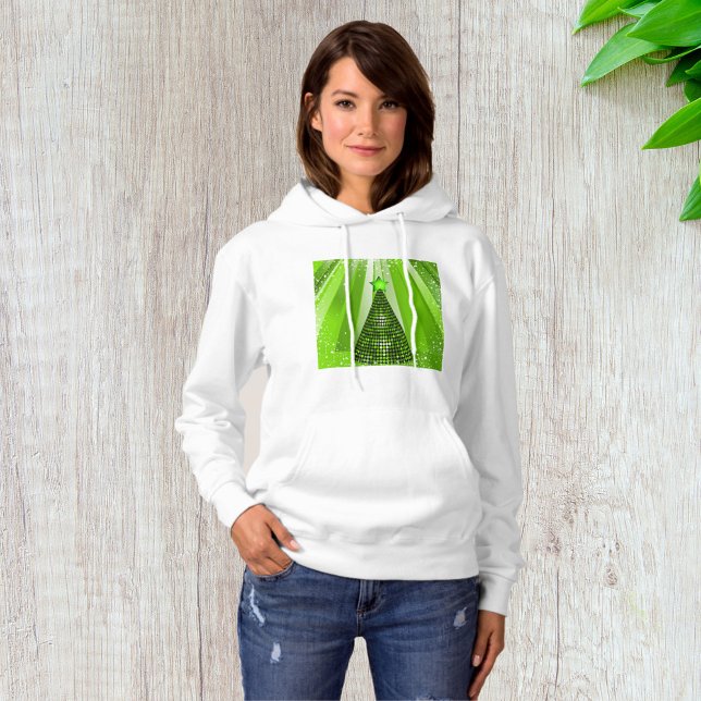Sudadera Árbol verde de Navidad moderno con estrella (Subido por el creador)