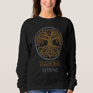 Sudadera Árbol vikingo de la vida nórdico pagano Yggdrasil 