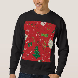 Sudadera Árbol vintage de Navidad: diseño ornamental.