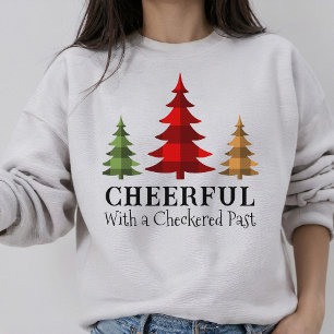 Sudadera Árboles de Navidad con cuadros estilo búfalo al es