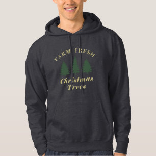 Sudadera Árboles de Navidad de pino frescos de granja