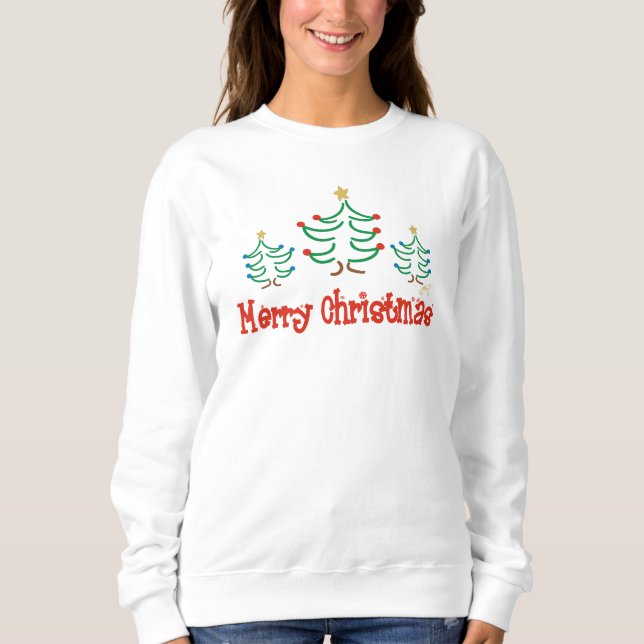 Sudadera Árboles de Navidad extravagantes (Anverso)