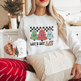 Sudadera Árboles de Navidad retro dejemos la luz