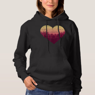 Sudadera Árboles del corazón retro paisaje natural al aire 