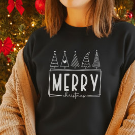 Sudadera Árboles navideños feroces| Vacaciones minimalistas