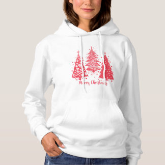 Sudadera Árboles navideños rosados