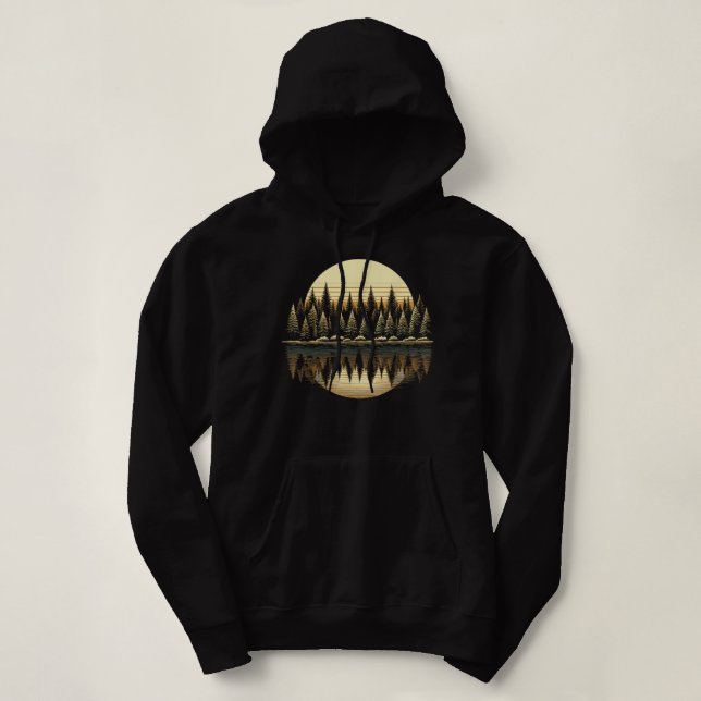 Sudadera Árboles que reflejan la naturaleza de la vida silv (Diseño del anverso)