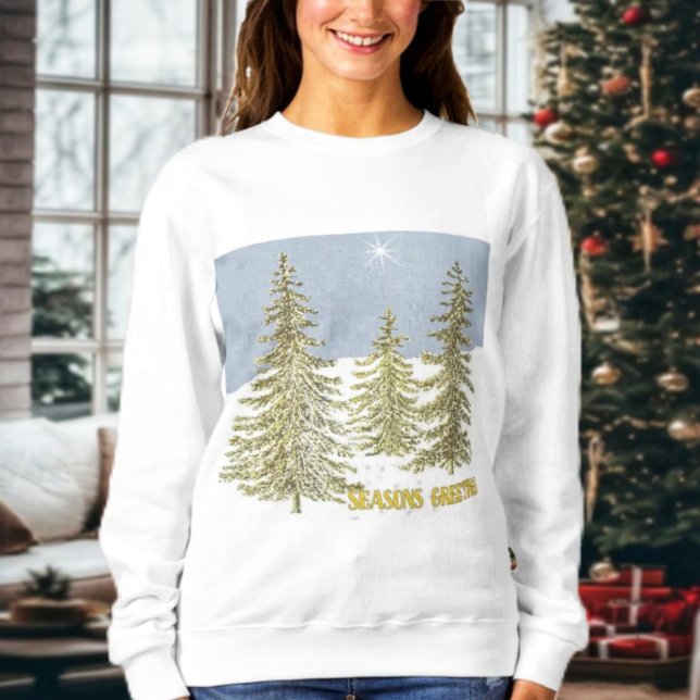 Sudadera Árboles SG y Estrella (This sweatshirt has a holiday greeting on the back, for an extra, special holiday shirt to wear!)