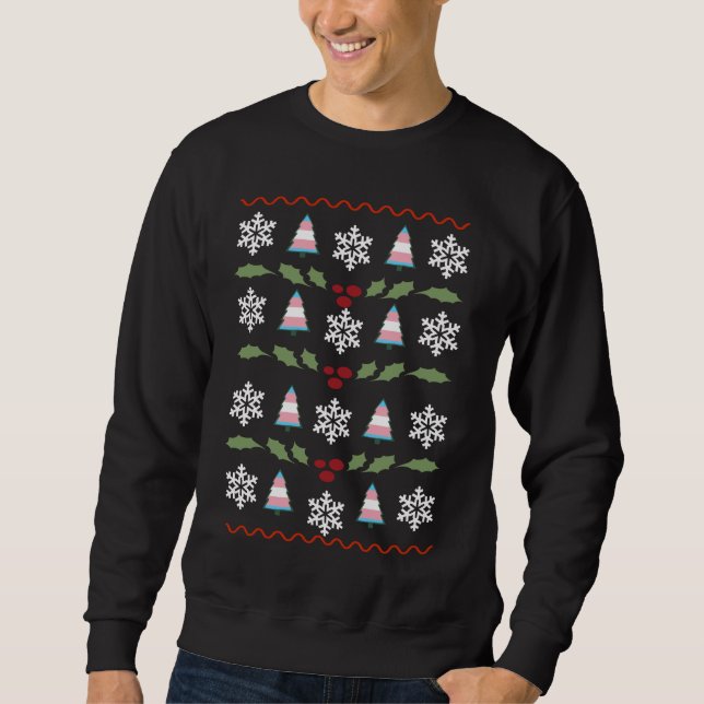 Sudadera Árboles transgénero navidades (Anverso)