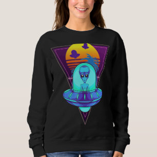 Sudadera Árboles tropicales de palmeras de vaporwave Retr d