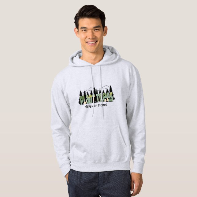 Sudadera Árboles vegetales - Salven nuestro planeta, Guay - (Anverso completo)