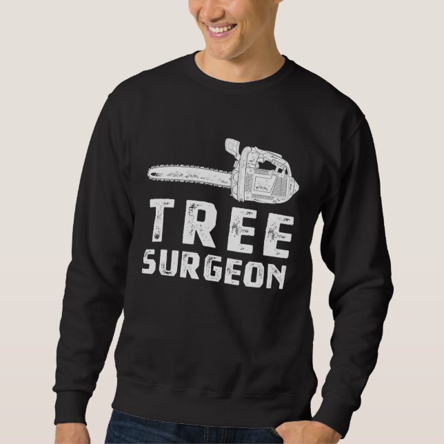 Sudadera Arborisco Árbol de Chainsaw Trabajo Lumberjack Tee (Anverso)