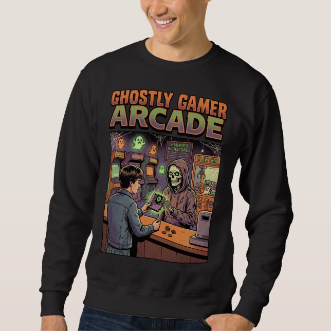 Sudadera Arcade de Terror de Jugador Fantasmagórico (Anverso)