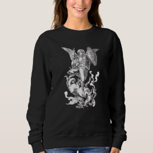 Sudadera Arcángel San Miguel luchando contra el dragón cató