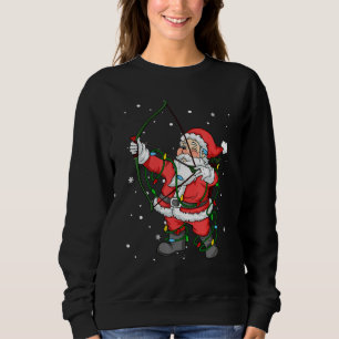 Sudadera Archer Bow Caza Santa Claus Luz del árbol de Navid