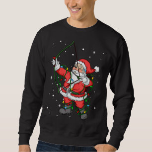 Sudadera Archer Bow Caza Santa Claus Luz del árbol de Navid