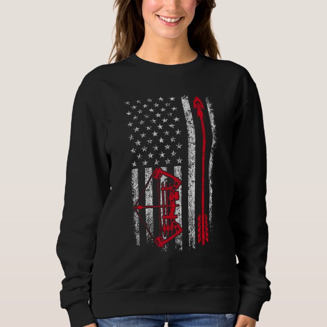 Sudadera Archery Arrow American Flag Patriotic Vintage USA  (Anverso)