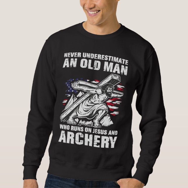 Sudadera Archery Dad Christian Bow Hunting Grandpa (Anverso)