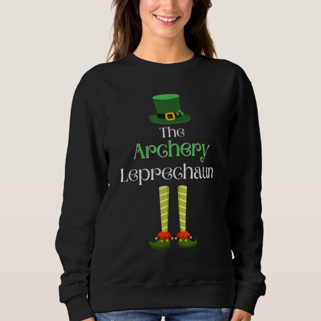 Sudadera Archery Leprechaun Matching Family Group St. Patri (Anverso)