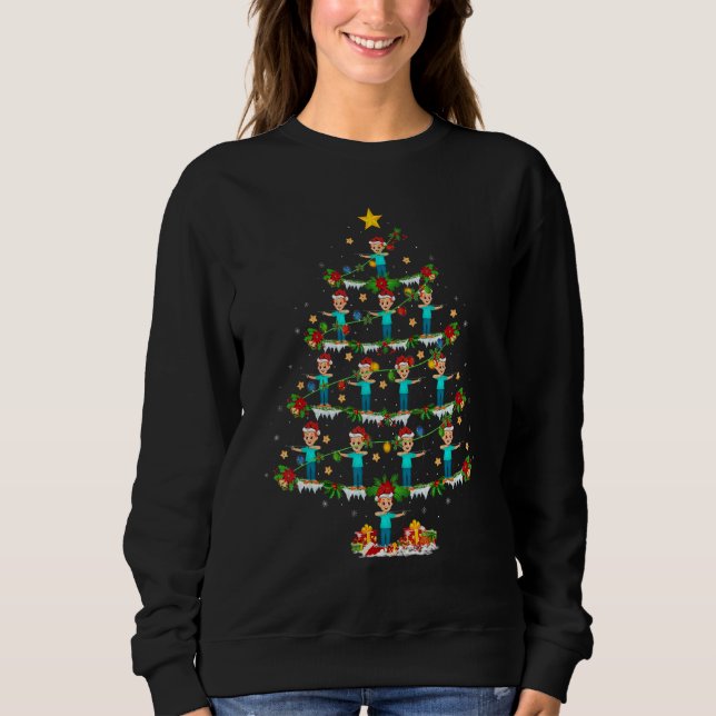 Sudadera Archery Player Xmas Lights Archery Christmas Tree (Anverso)