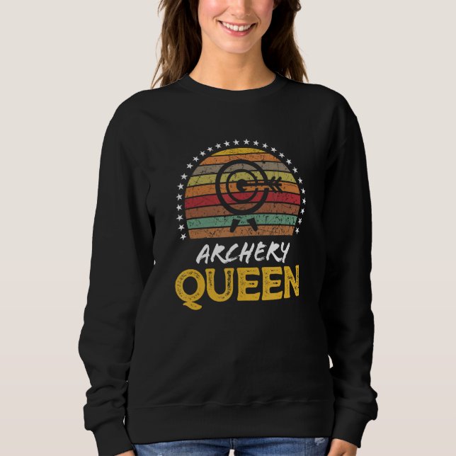 Sudadera Archery Queen Retro Vintage Graphic (Anverso)